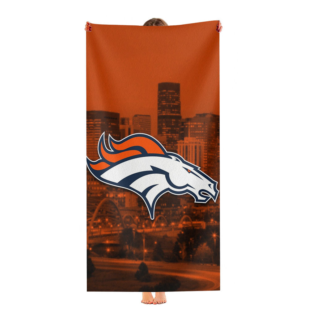 Denver Broncos Emblem Ultra-Soft Luxury Bathroom Towels