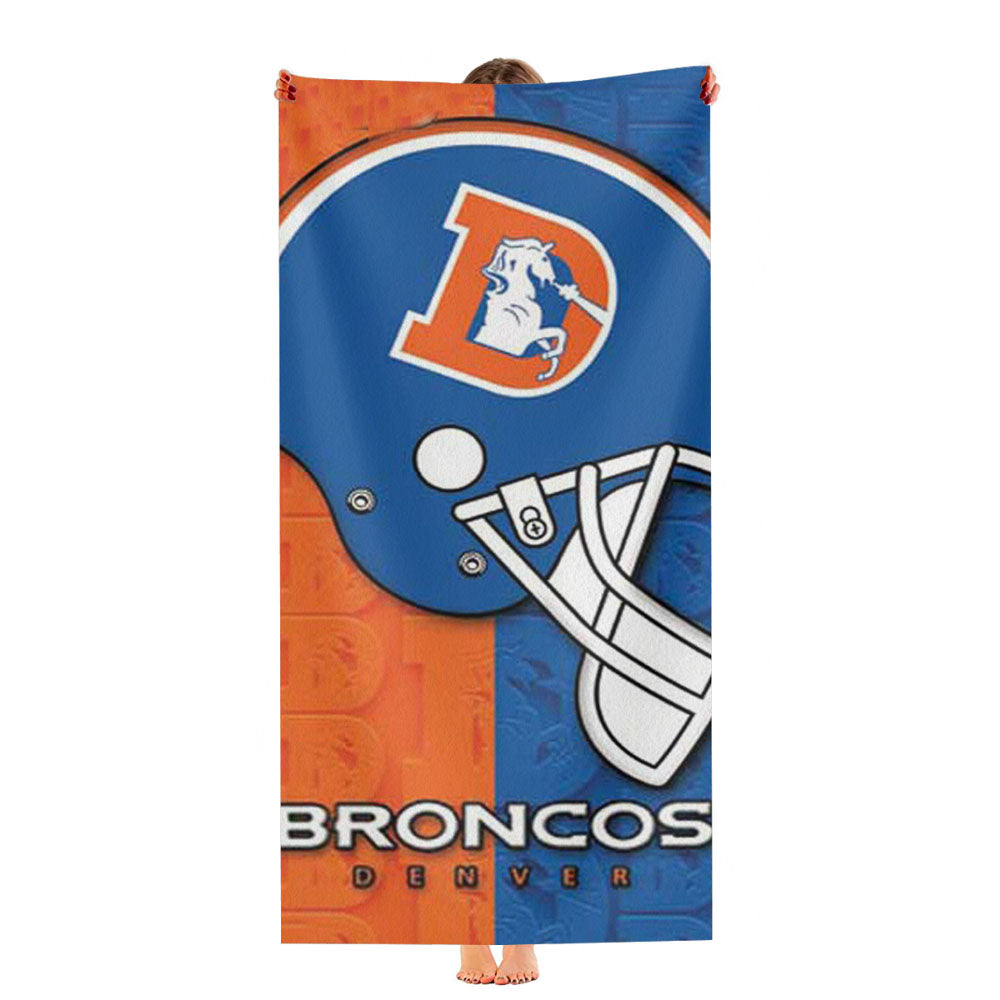 Denver Broncos Flag Houses Ultra-Soft Luxury Bathroom Towels