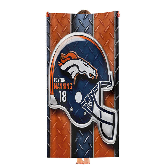 Denver Broncos Football Team Zigzag Art Ultra-Soft Luxury Bathroom Towels