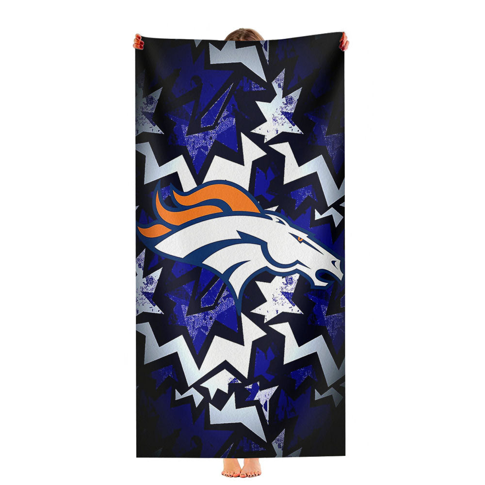 Denver Broncos Gloves Rough Ultra-Soft Luxury Bathroom Towels