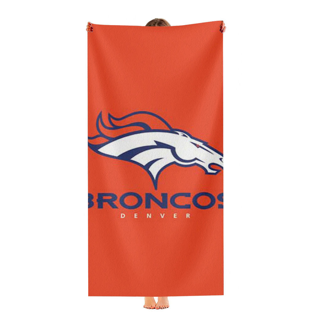 Denver Broncos Logo Stripes Ultra-Soft Luxury Bathroom Towels
