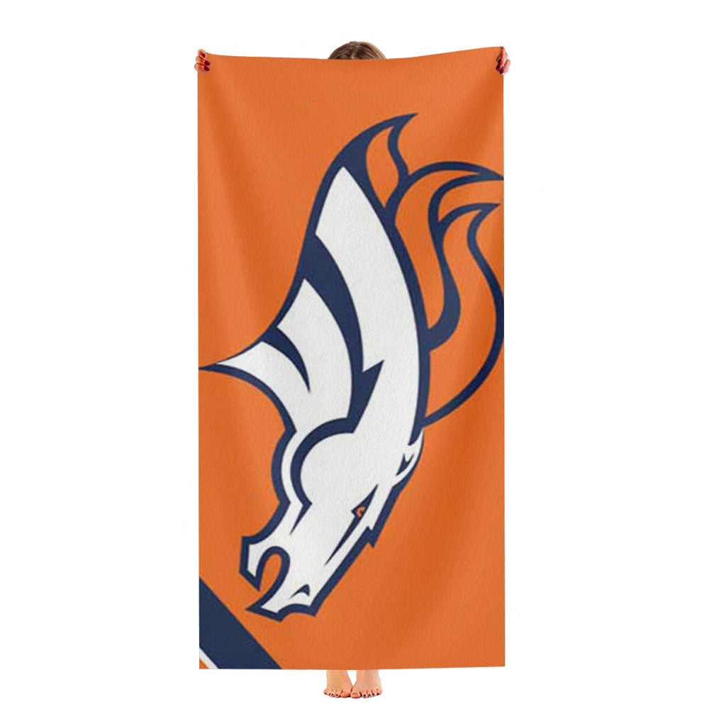Denver Broncos Orange Blue Ultra-Soft Luxury Bathroom Towels