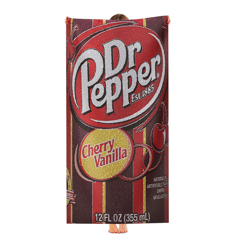 Dr Pepper Cherry Vanilla Soft Drink Ice Cans Ultra-Soft Luxury Bathroom Towels