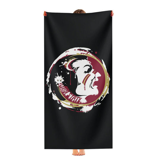 Fsu Florida State Seminols Logo Splat Art Ultra-Soft Luxury Bathroom Towels