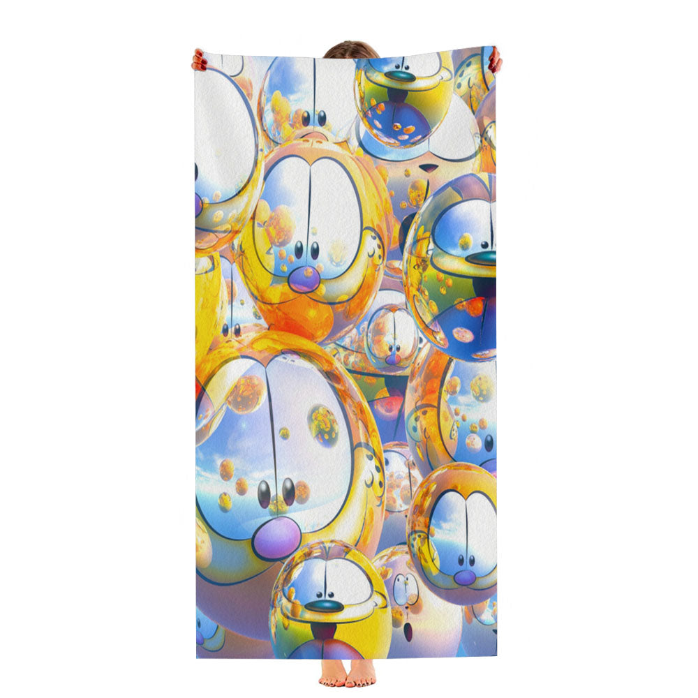Garfield Halloween Balloon Ultra-Soft Luxury Bathroom Towels