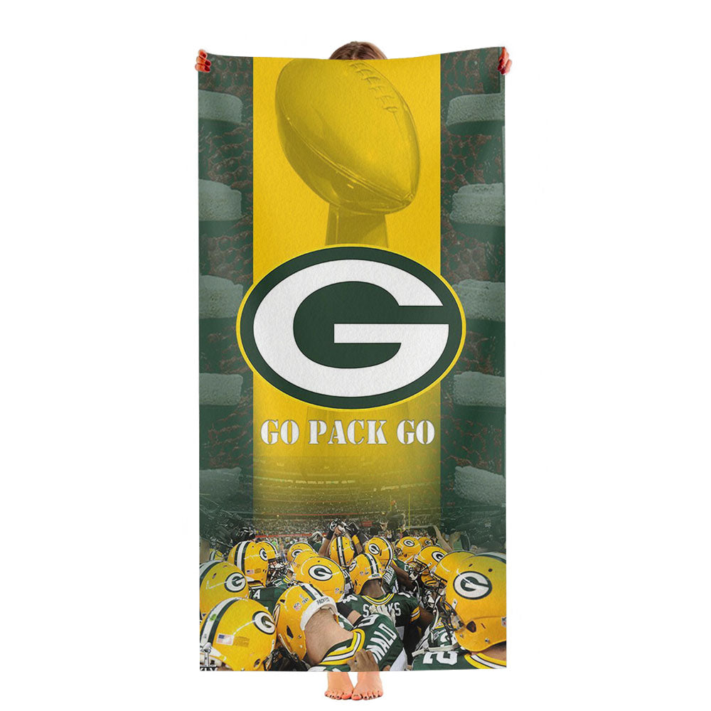 Green Bay Packers Go Ultra-Soft Luxury Bathroom Towels