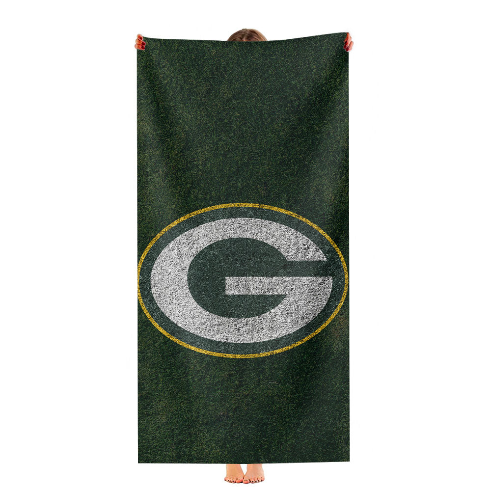 Green Bay Packers Nfl Logo Wallpaper Ultra-Soft Luxury Bathroom Towels