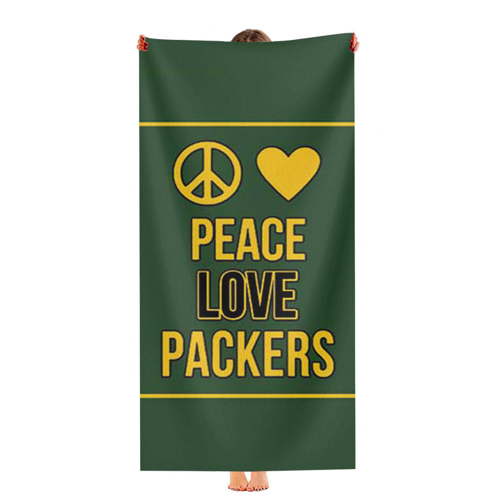 Green Bay Packers Pink Tall Ultra-Soft Luxury Bathroom Towels