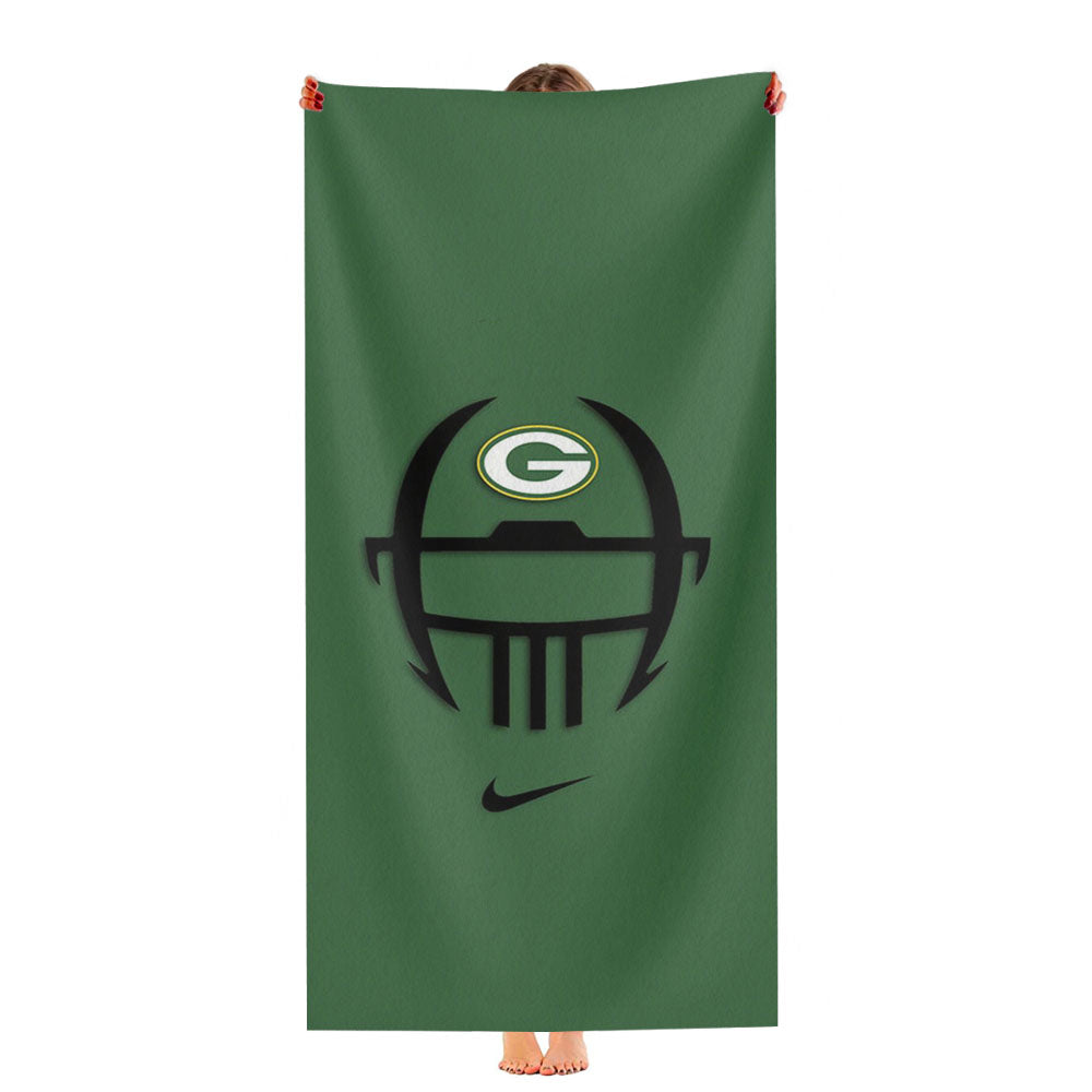 Green Bay Packers Throwback Logo Pin Ultra-Soft Luxury Bathroom Towels