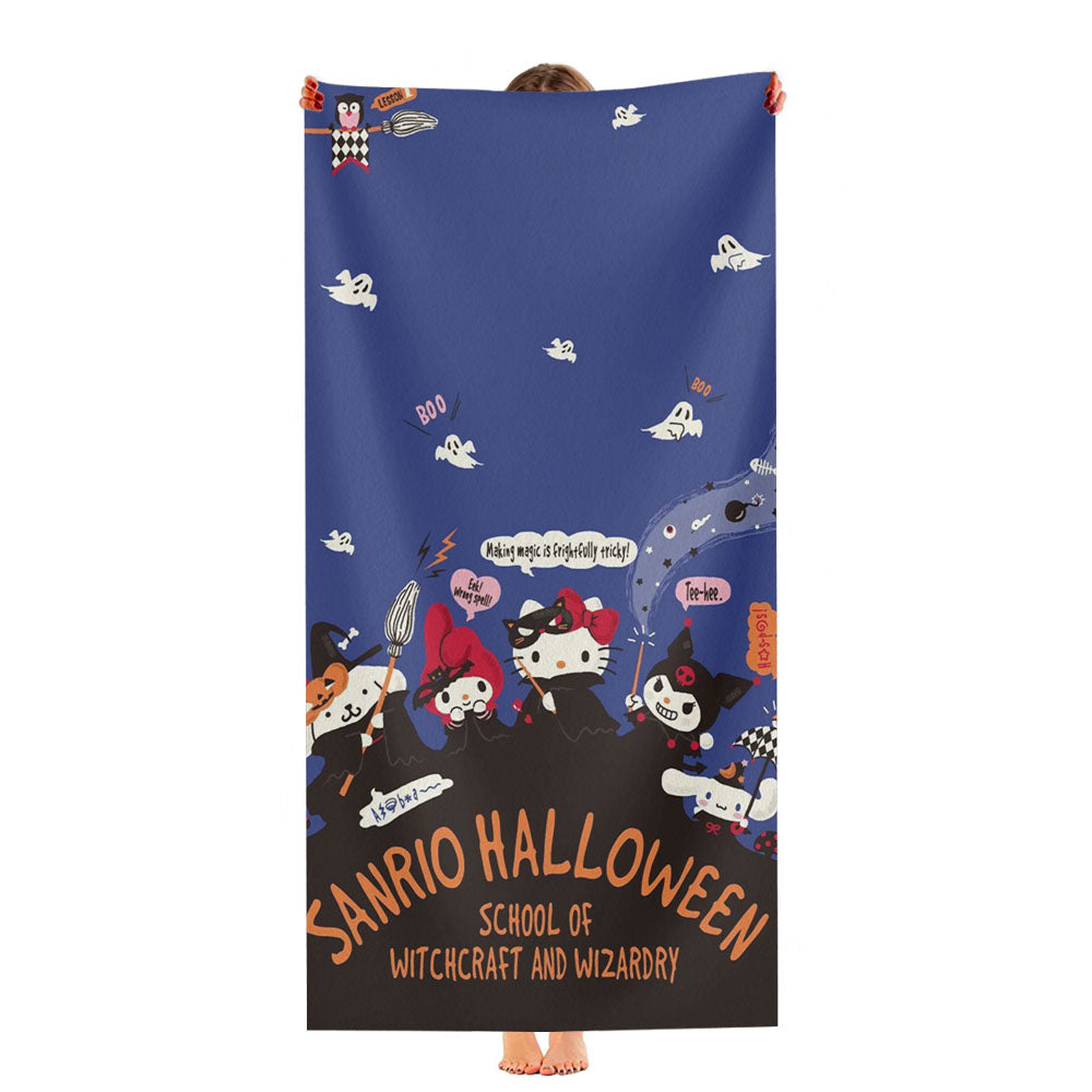 Hello Kitty Witch School Halloween Ultra-Soft Luxury Bathroom Towels