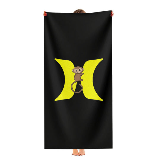 Hurley Yellow Logo With Monkey Ultra-Soft Luxury Bathroom Towels