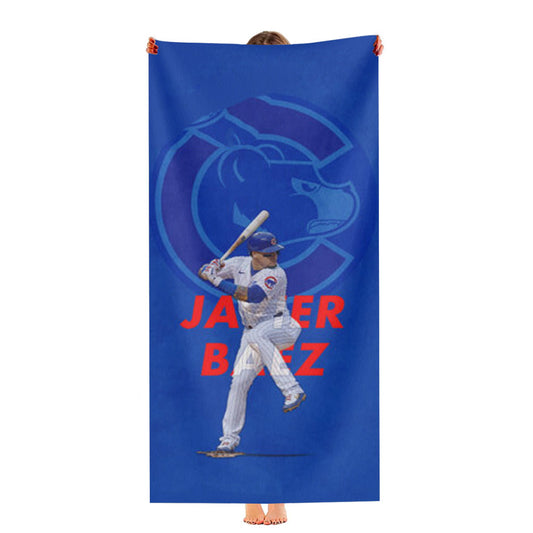 Javier Baez Chicago Cubs Ultra-Soft Luxury Bathroom Towels
