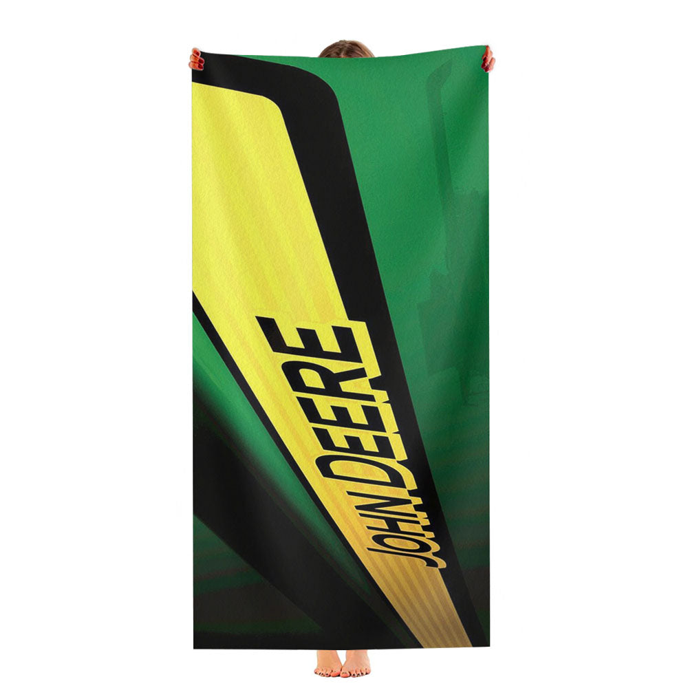 John Deere Green Yellow Ultra-Soft Luxury Bathroom Towels