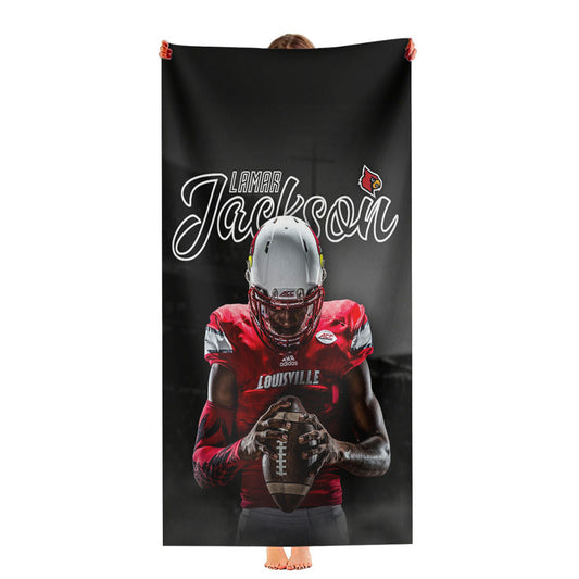 Lamar Jackson Louisville Ultra-Soft Luxury Bathroom Towels