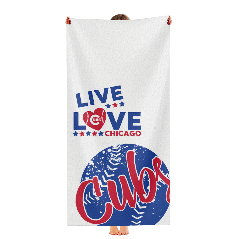 Live Love Chicago Cubs Ultra-Soft Luxury Bathroom Towels