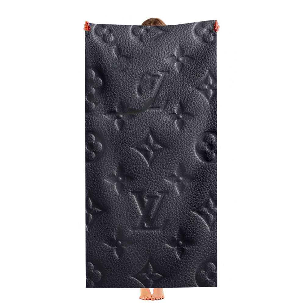 Louis Vuitton Black Print Ultra-Soft Luxury Bathroom Towels