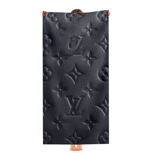 Louis Vuitton Black Print Ultra-Soft Luxury Bathroom Towels
