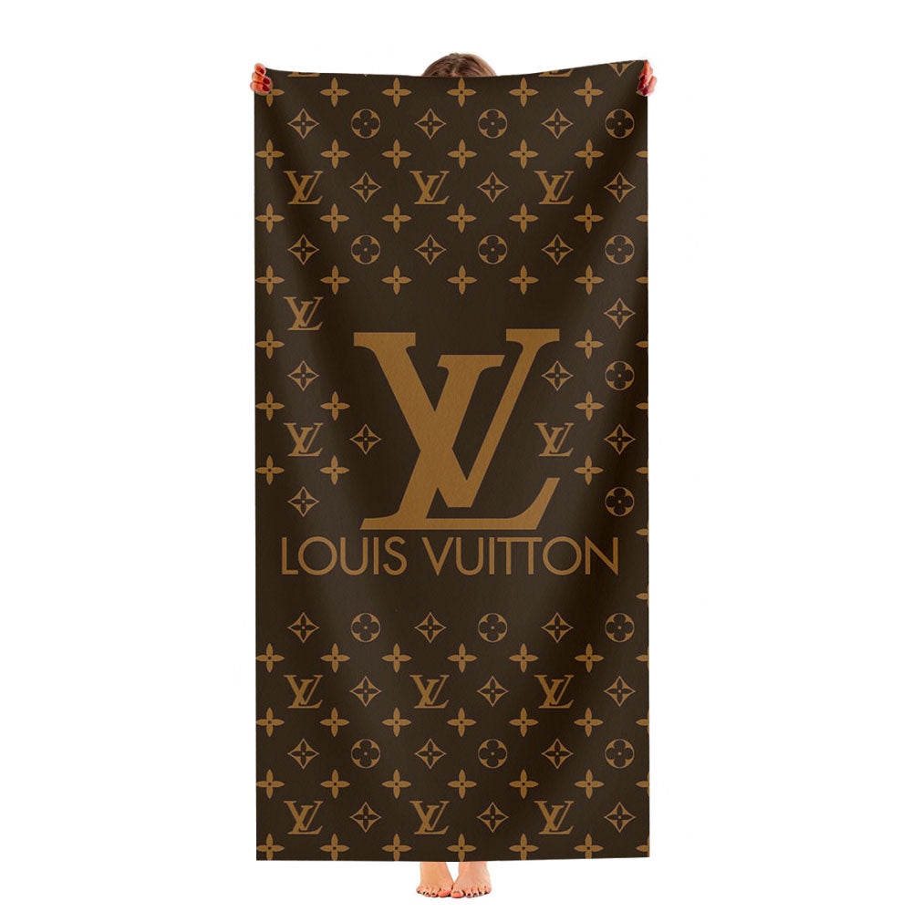 Louis Vuitton Brown Pattern Ultra-Soft Luxury Bathroom Towels