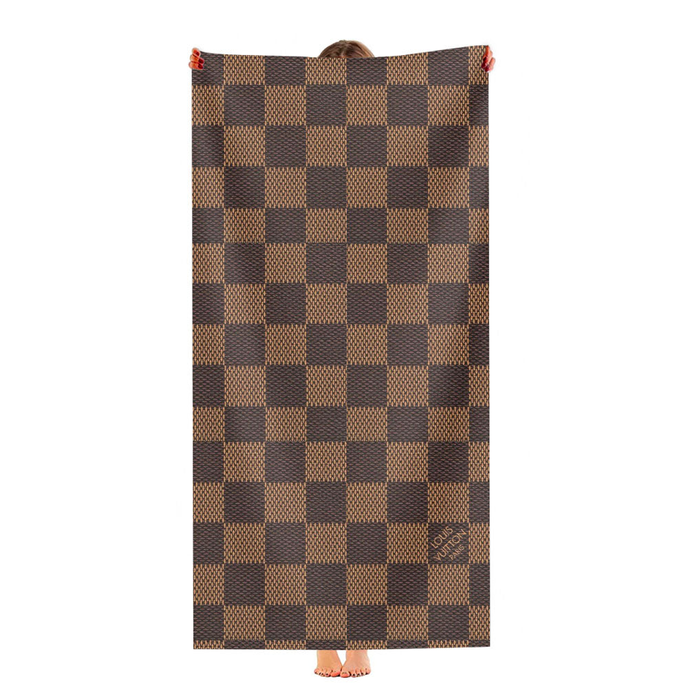 Louis Vuitton Bucket Damier Wallpaper Ultra-Soft Luxury Bathroom Towels