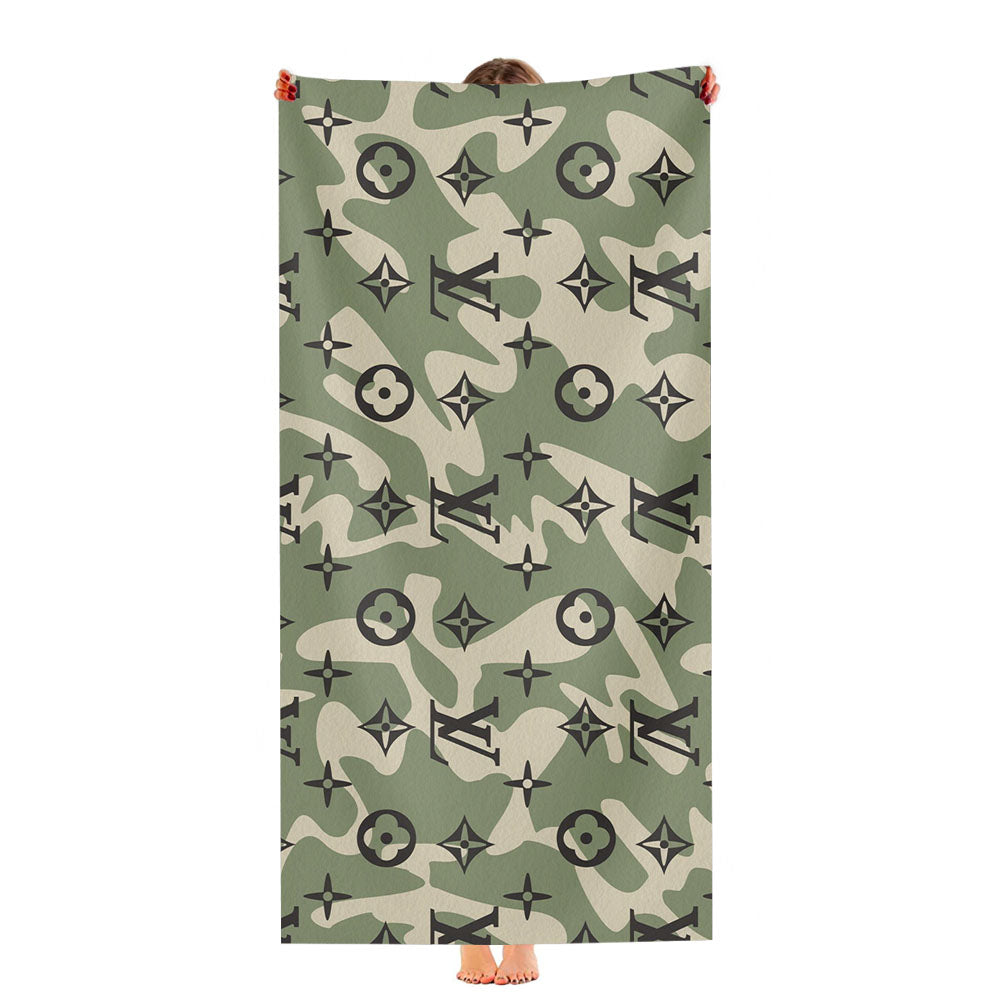 Louis Vuitton Camo Ultra-Soft Luxury Bathroom Towels