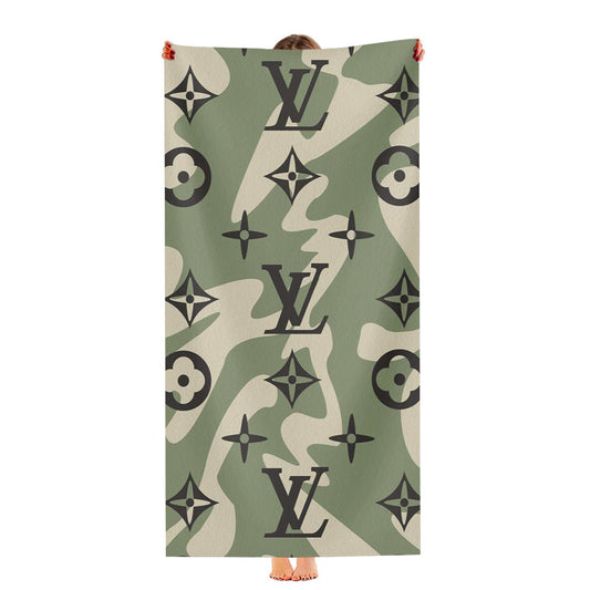 Louis Vuitton Camo 2 Ultra-Soft Luxury Bathroom Towels