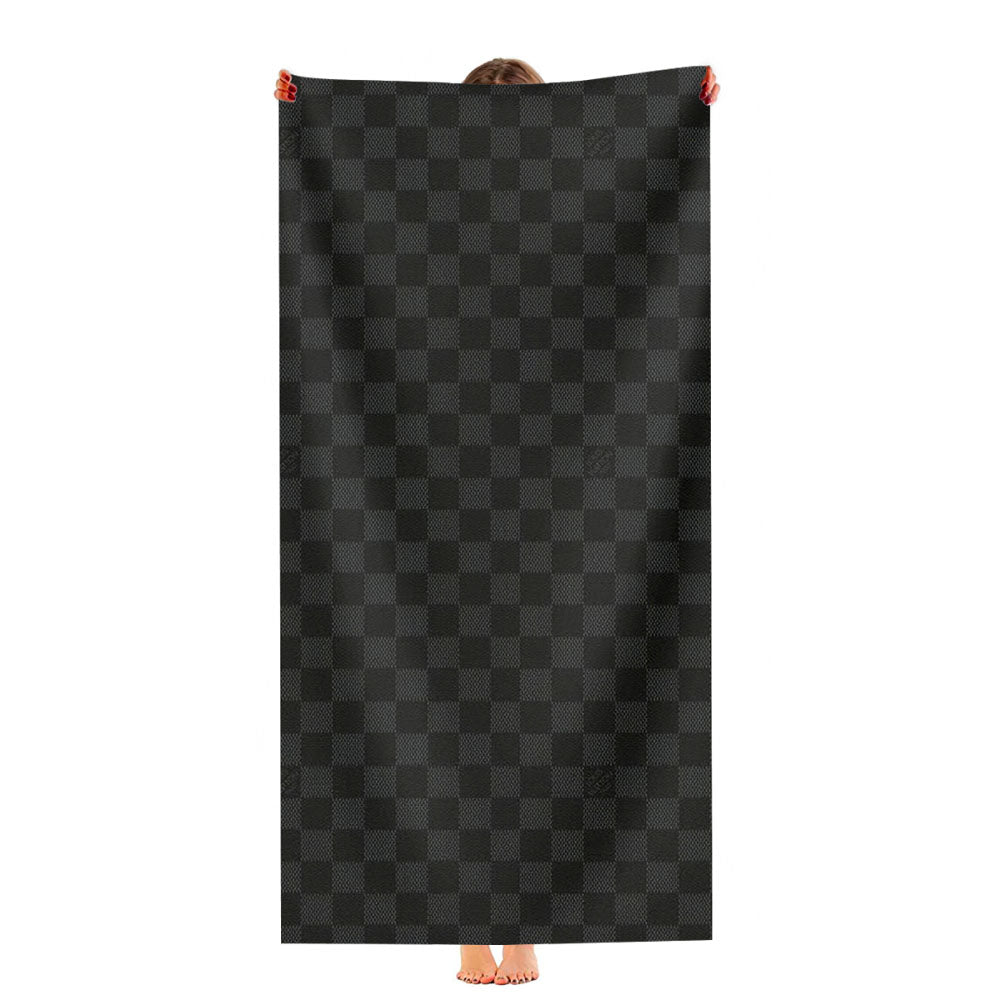 Louis Vuitton Damier Graphite Ultra-Soft Luxury Bathroom Towels