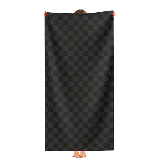 Louis Vuitton Damier Graphite Ultra-Soft Luxury Bathroom Towels