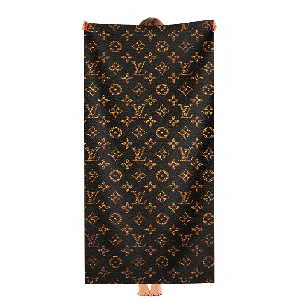 Louis Vuitton Leather Pattern Ultra-Soft Luxury Bathroom Towels