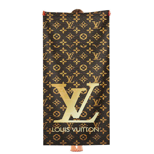 Louis Vuitton Logo Gold Ultra-Soft Luxury Bathroom Towels