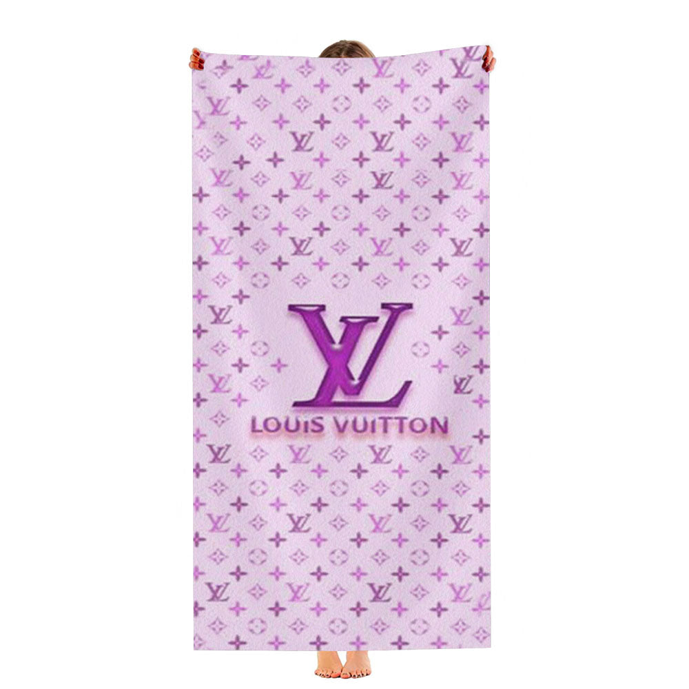 Louis Vuitton Logo Purple Ultra-Soft Luxury Bathroom Towels