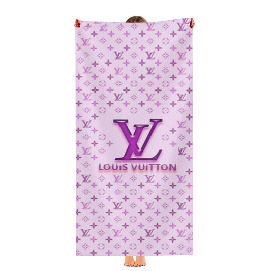 Louis Vuitton Logo Purple Ultra-Soft Luxury Bathroom Towels