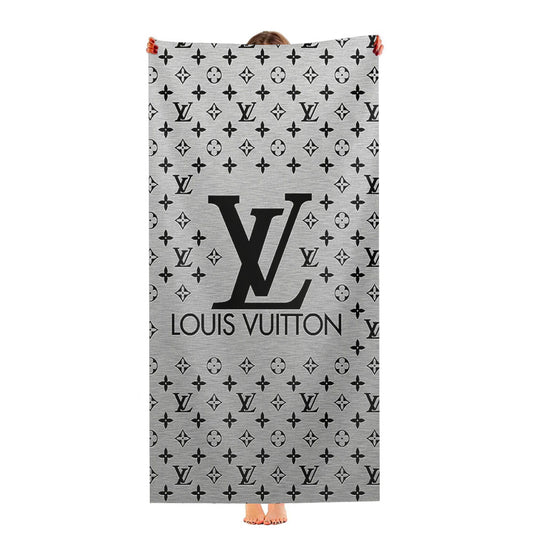 Louis Vuitton Logo Silver Ultra-Soft Luxury Bathroom Towels