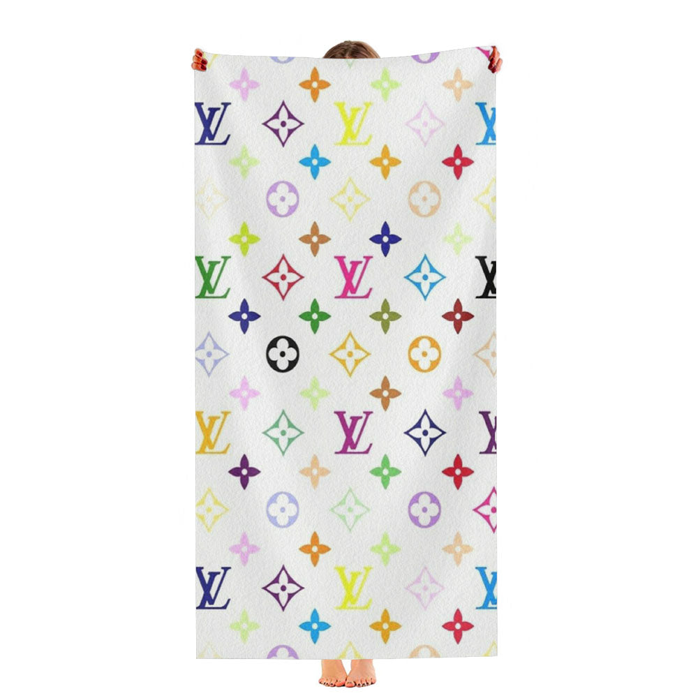 Louis Vuitton Rainbow Pattern Ultra-Soft Luxury Bathroom Towels