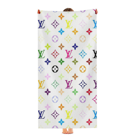 Louis Vuitton Rainbow Pattern Ultra-Soft Luxury Bathroom Towels