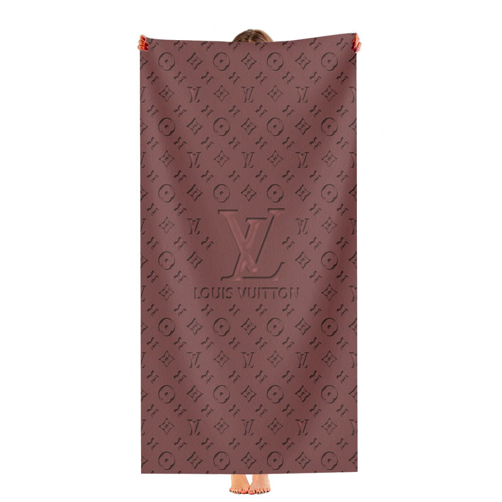Louis Vuitton Wallpaper Red Ultra-Soft Luxury Bathroom Towels