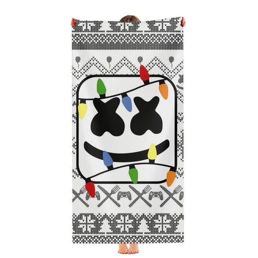 Marshmello Christmas Ultra-Soft Luxury Bathroom Towels