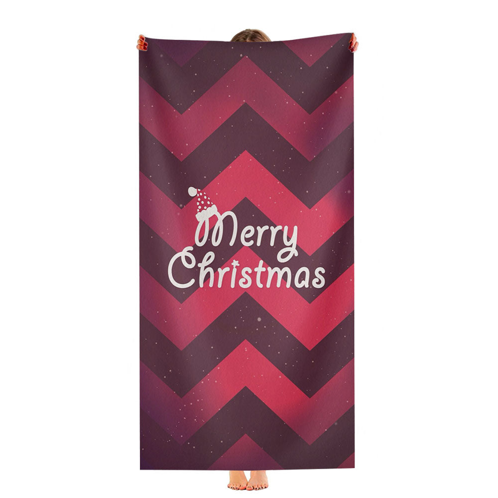 Merry Christmas English Bulldog Ultra-Soft Luxury Bathroom Towels