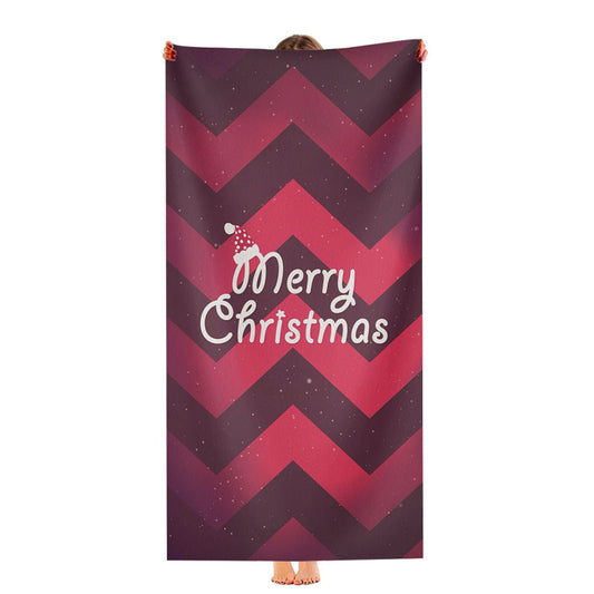 Merry Christmas English Bulldog Ultra-Soft Luxury Bathroom Towels