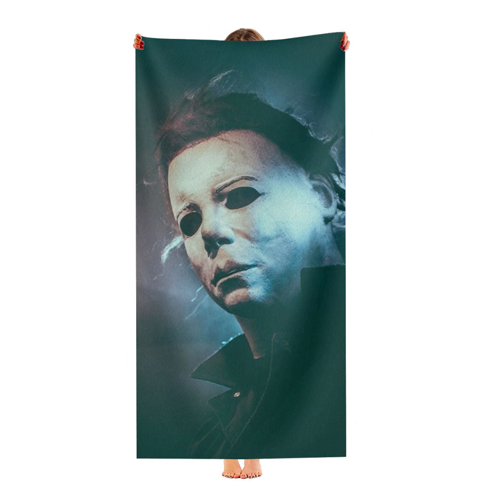 Michael Myers Mask Halloween Horror Ultra-Soft Luxury Bathroom Towels