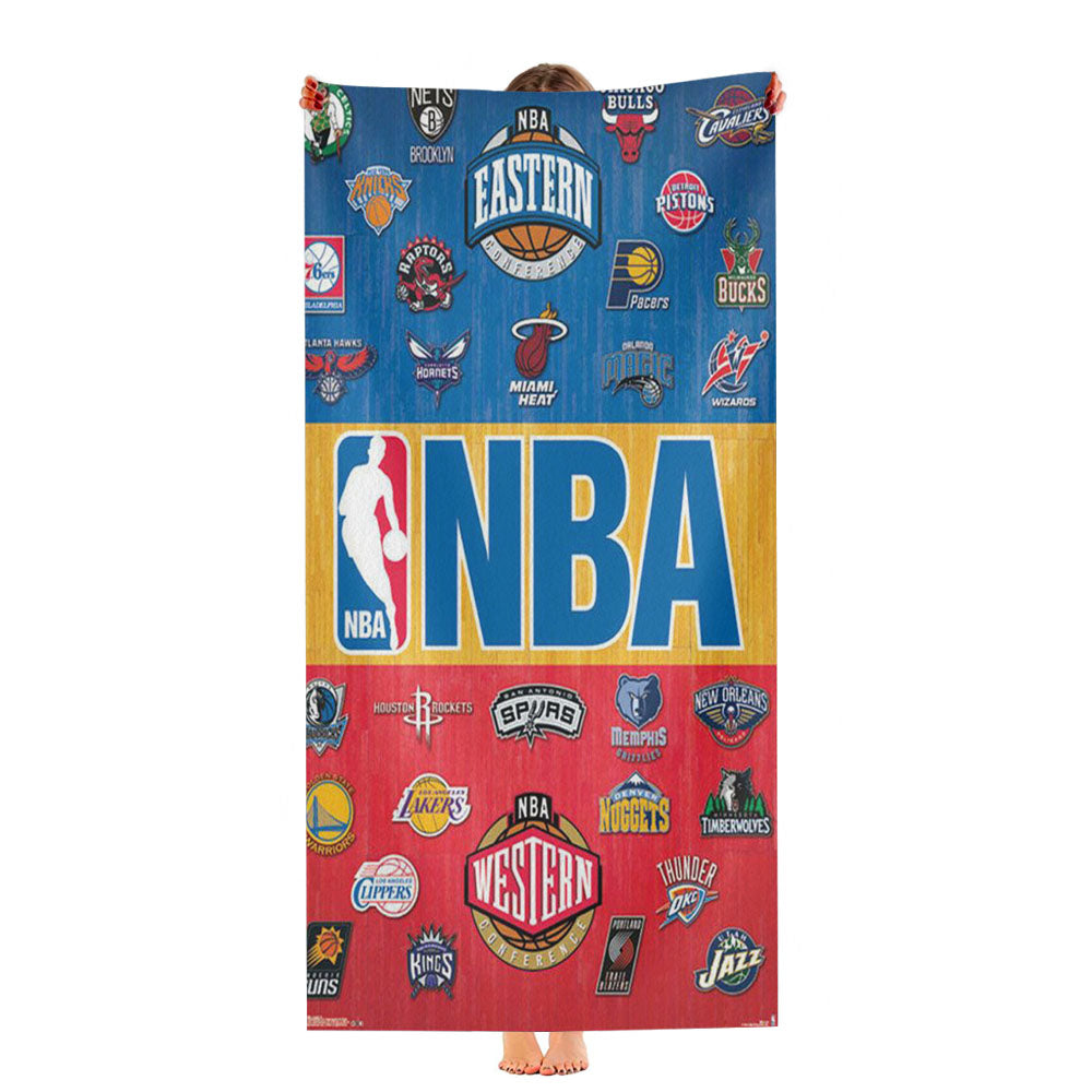 Nba National Basketball Association Logos Team Ultra-Soft Luxury Bathroom Towels