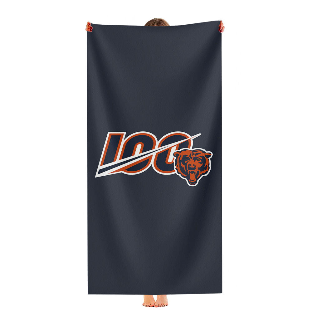 Nfl 100Th Chicago Bears Wallpapers Ultra-Soft Luxury Bathroom Towels