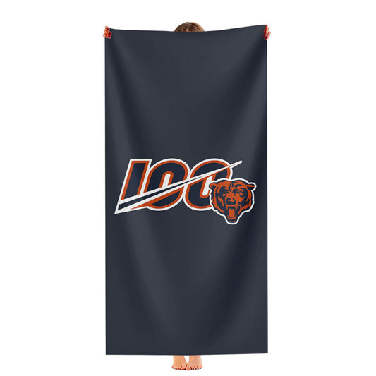 Nfl 100Th Chicago Bears Wallpapers Ultra-Soft Luxury Bathroom Towels