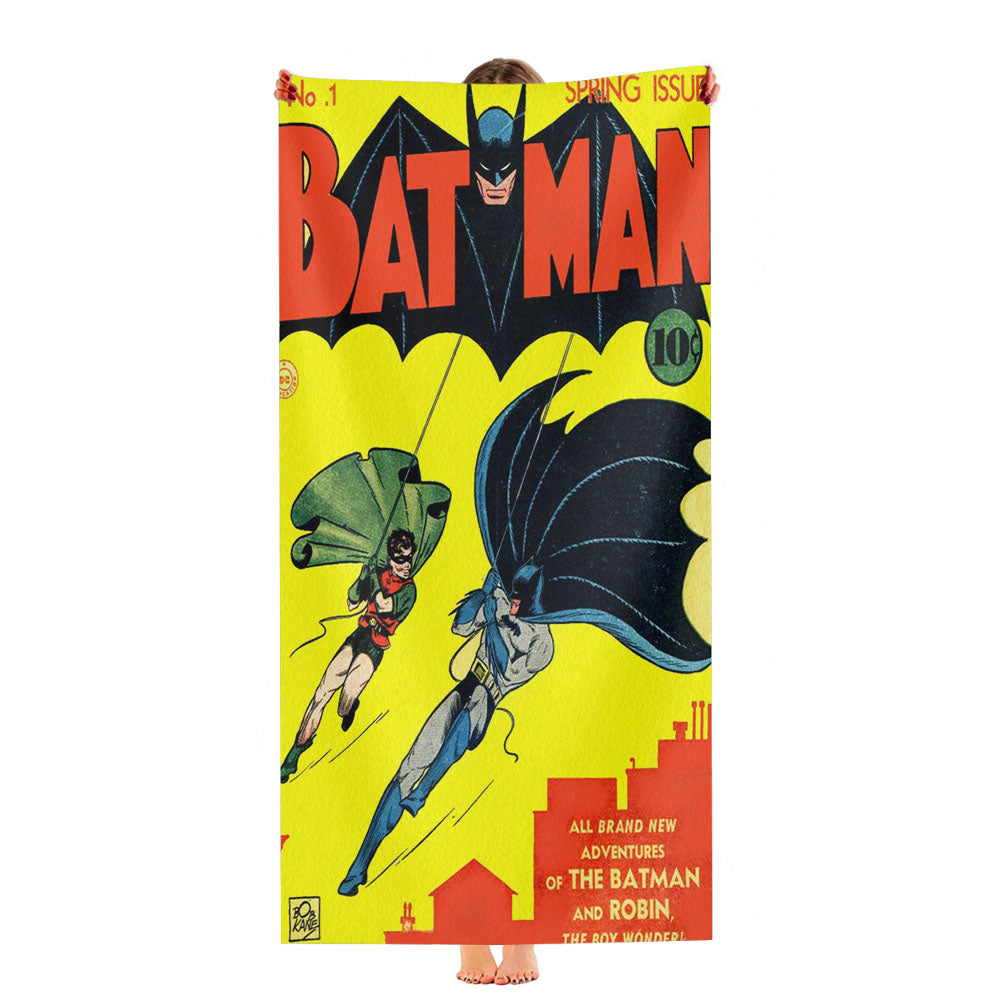 Number 1 Batman Retro Comic Ultra-Soft Luxury Bathroom Towels
