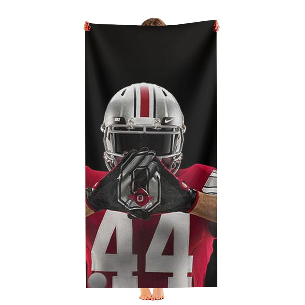 Ohio State Buckeyes Football Texture Ultra-Soft Luxury Bathroom Towels