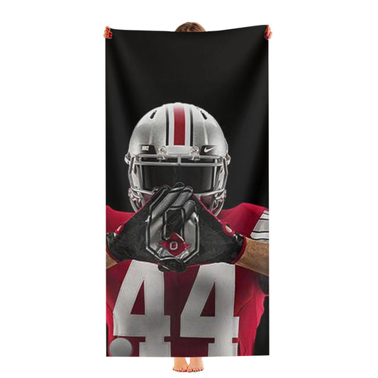 Ohio State Buckeyes Football Texture Ultra-Soft Luxury Bathroom Towels