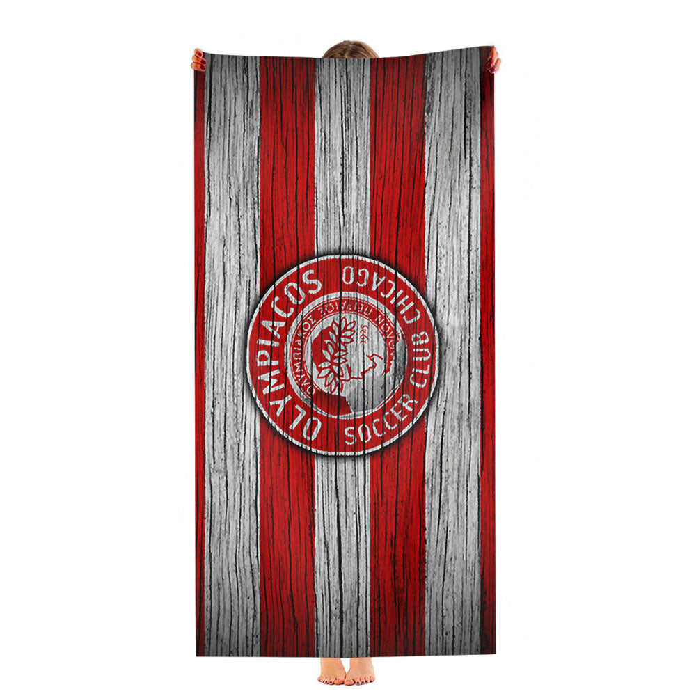 Olympiacos Soccer Club Chicago Flag Ultra-Soft Luxury Bathroom Towels