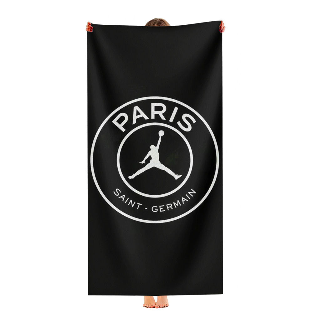 Paris Saint Germain Psg Jordan Style In Circle Ultra-Soft Luxury Bathroom Towels