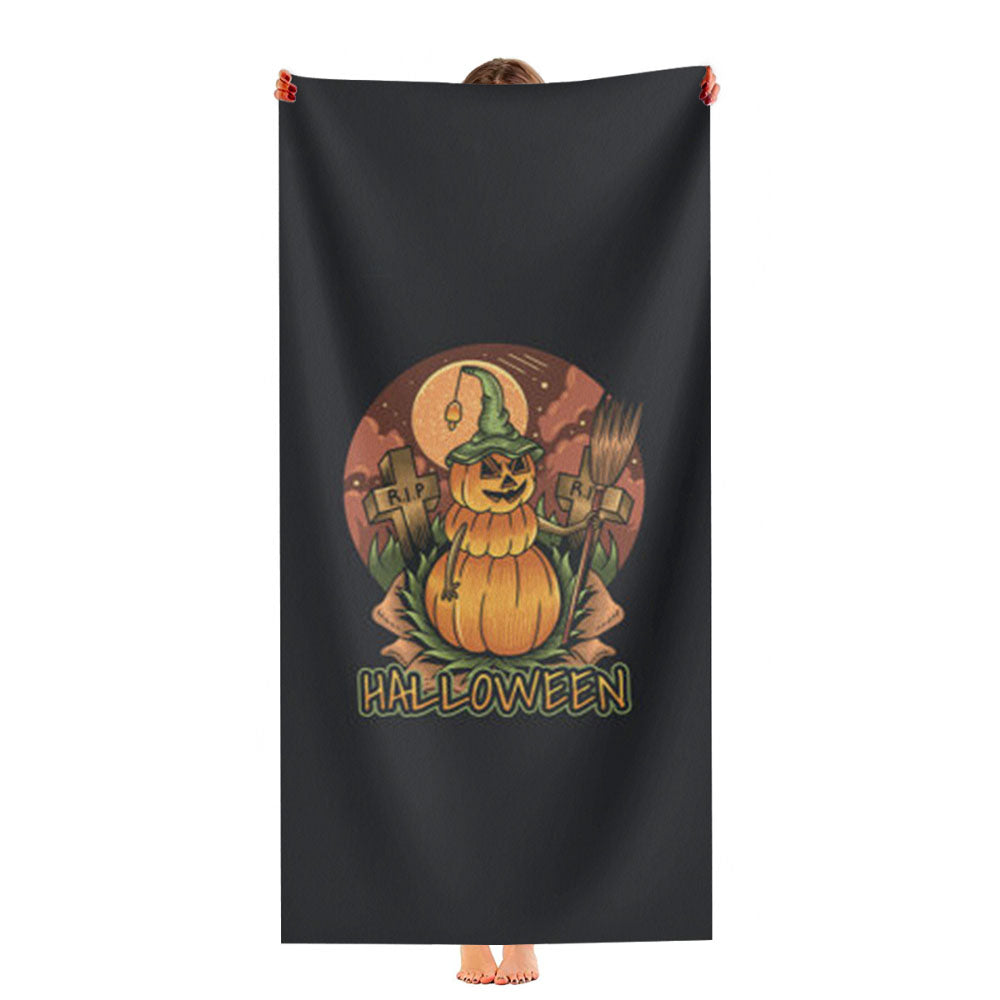 Pumpkin Halloween Art Ultra-Soft Luxury Bathroom Towels