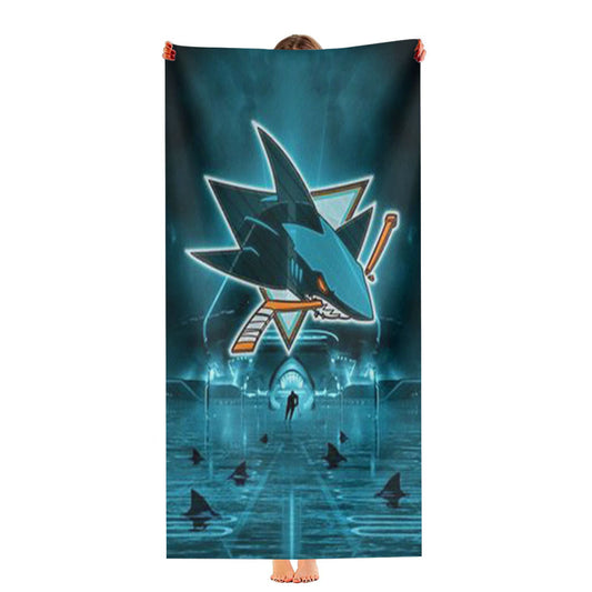 San Jose Sharks Logo Florida Ultra-Soft Luxury Bathroom Towels