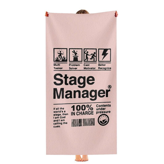 Stage Manager Musical Theatre Thespian Christmas Gift Ultra-Soft Luxury Bathroom Towels